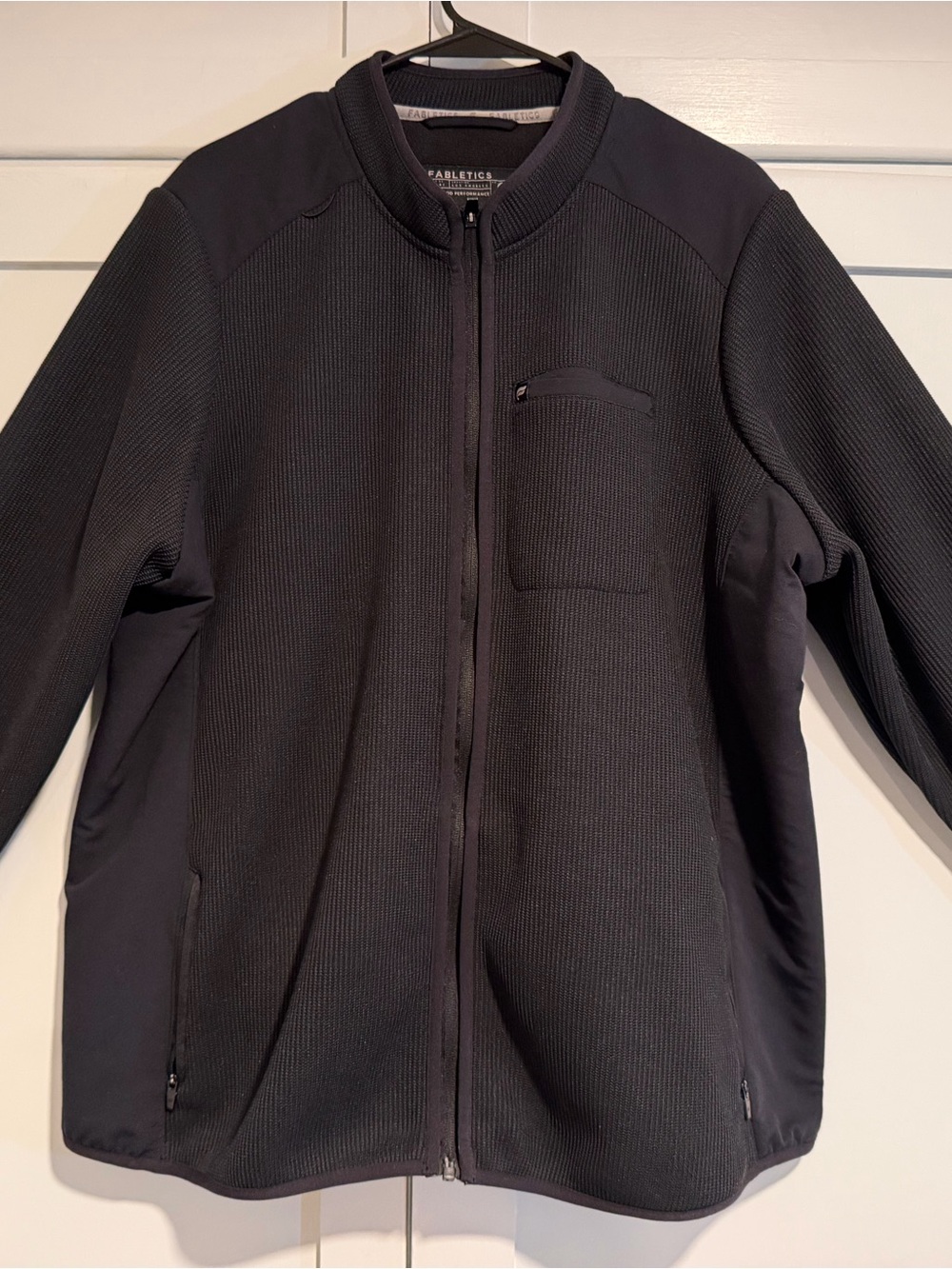 Fabletics Men’s Black Lightweight Zip-Up Jacket, Size 3X EUC